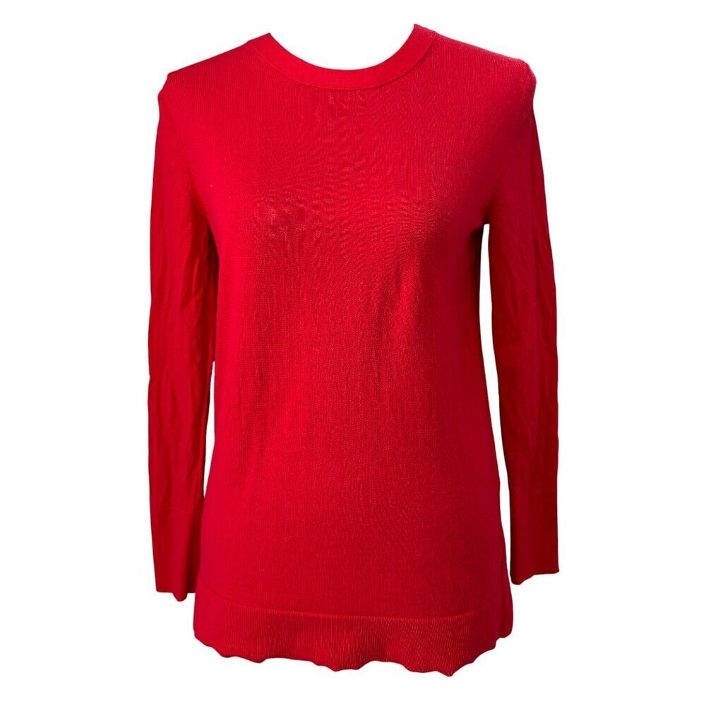 BANANA REPUBLIC Merino Wool Crew Neck Sweater Red Small - Picture 3 of 11